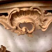 Console de style Louis XV en bois naturel XIX siècle