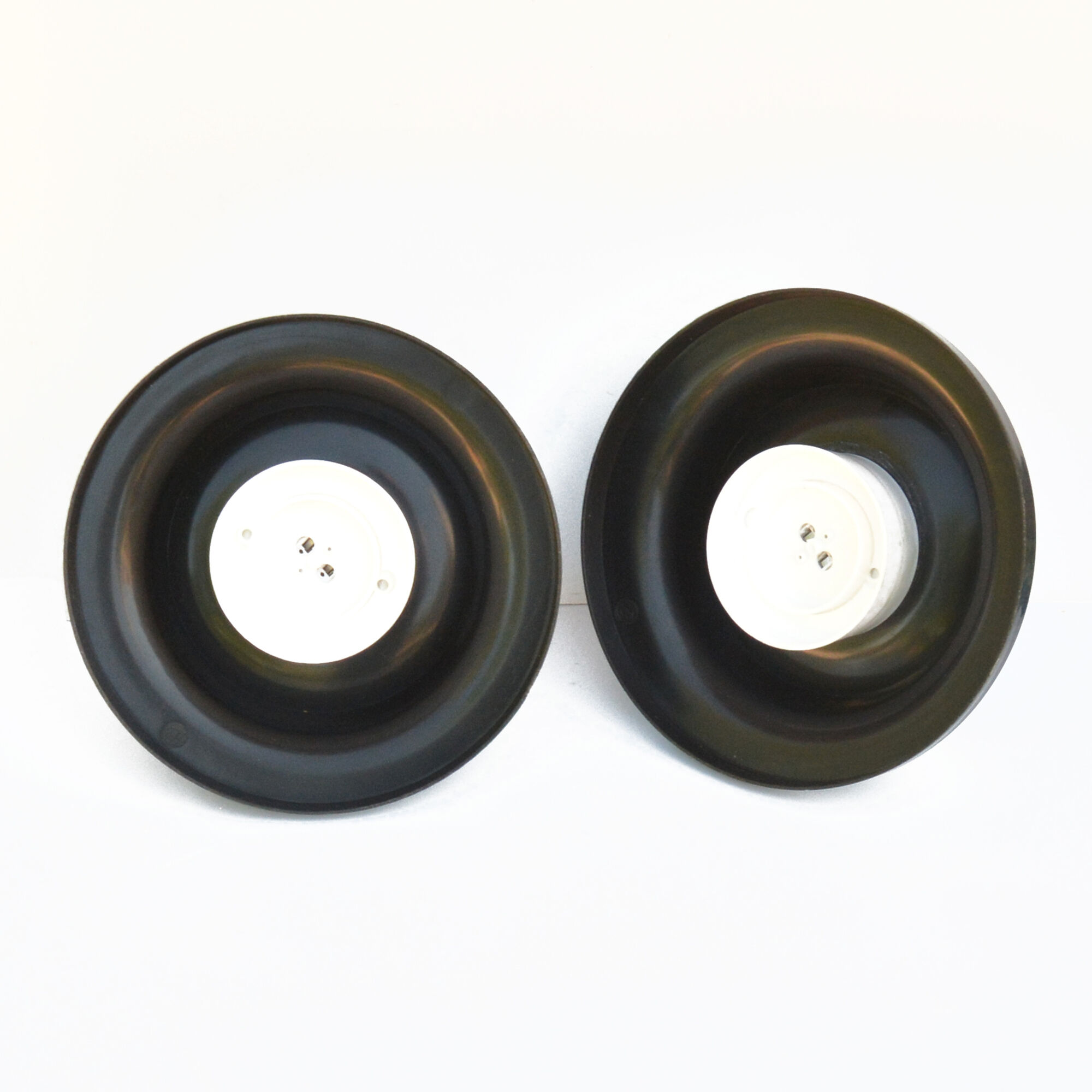 1970s a minimalist pair of plafonds, Polam Radom, Poland
