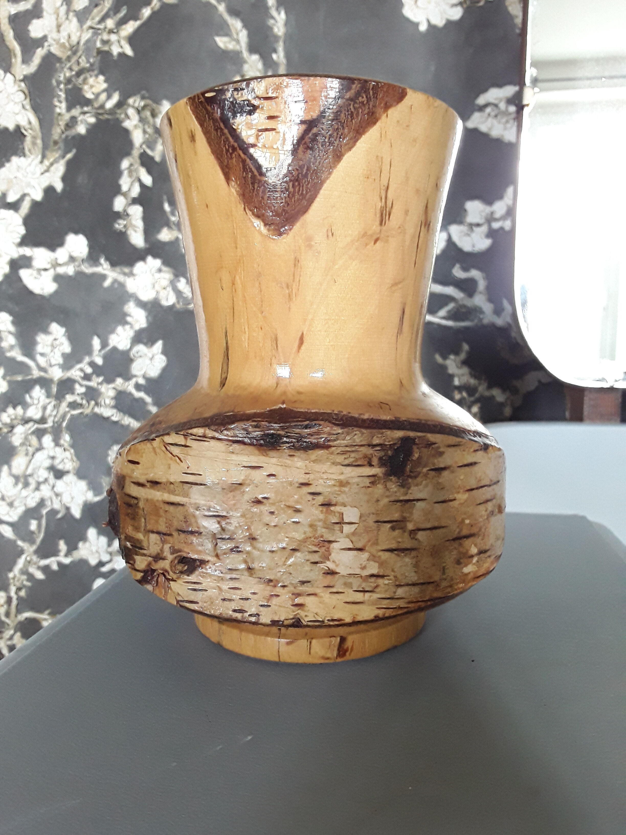 Vase wood art brut 1970