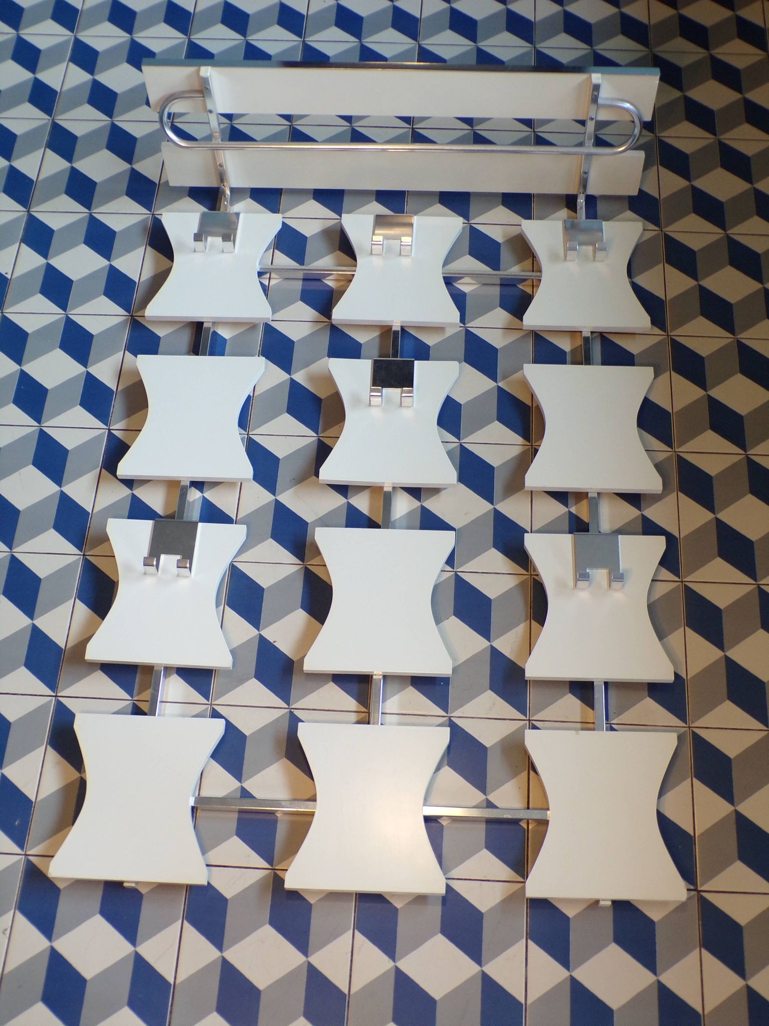 Vestiaire portemanteau scandinave  6 crochets modulables
