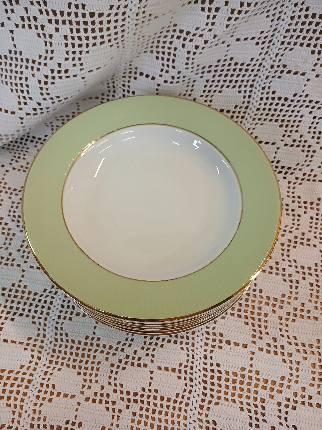 12 antique soup plates from L'Amandinoise