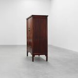 Large wooden Chinese 19th Century Qing Dynasty Wedding or Tapering Cabinet