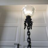 Brutalist chain floor lamp from the 70s