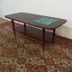 Table basse palissandre et céramique vintage
