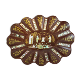Woolly pan with mother-of-pearl Chinese decoration