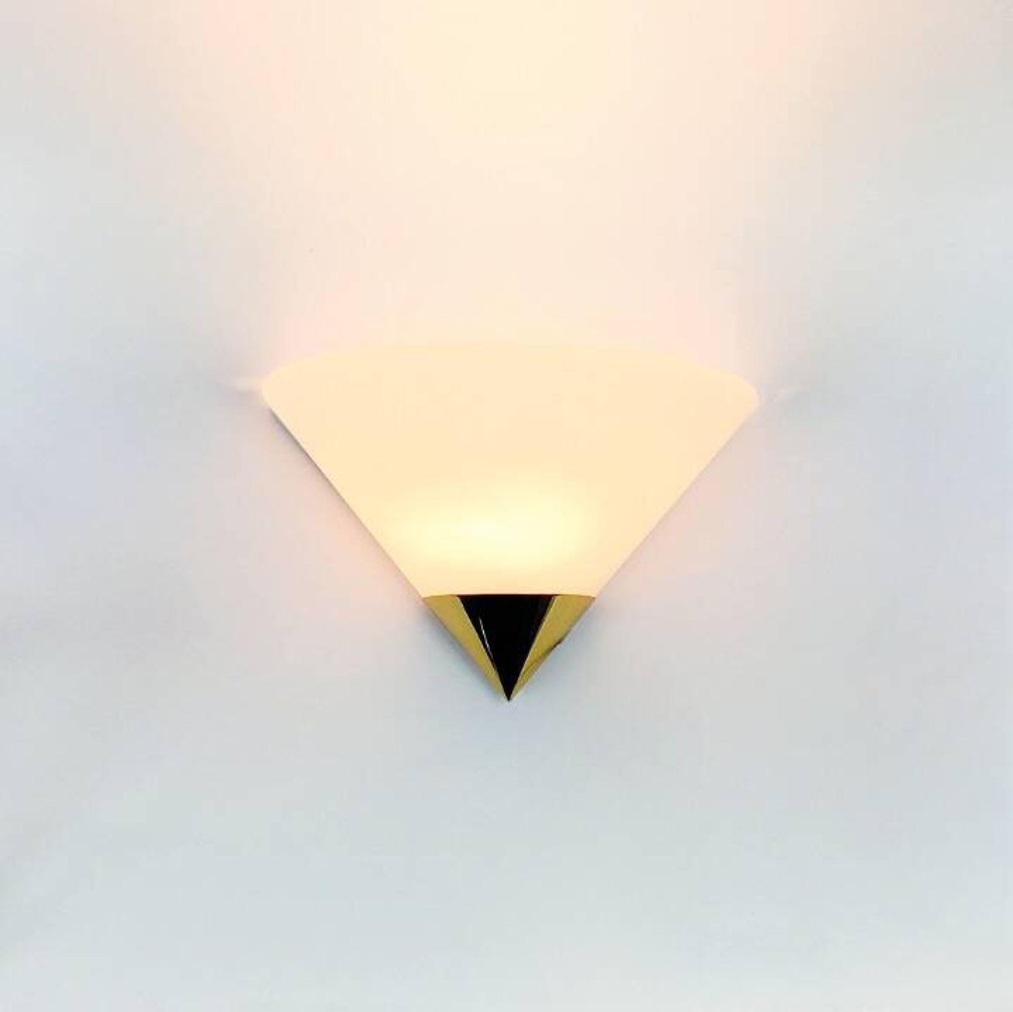 Pair of Mid-Century Modern Opaline Glass Wall Lights/Sconces from Limburg, Germany, 1970s