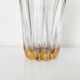 Splash-shaped crystal vase with gold rim