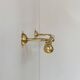 Pair of adjustable vintage brass wall lights, France, 1970.