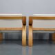 1970s Pair of Rare Restored Armchairs in the Style of Marco Zanuso, Czechoslovakia