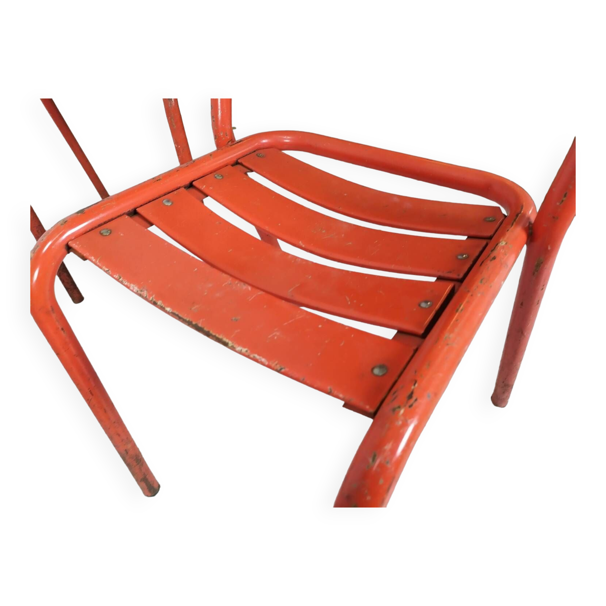 4 tolix metal bistro chairs