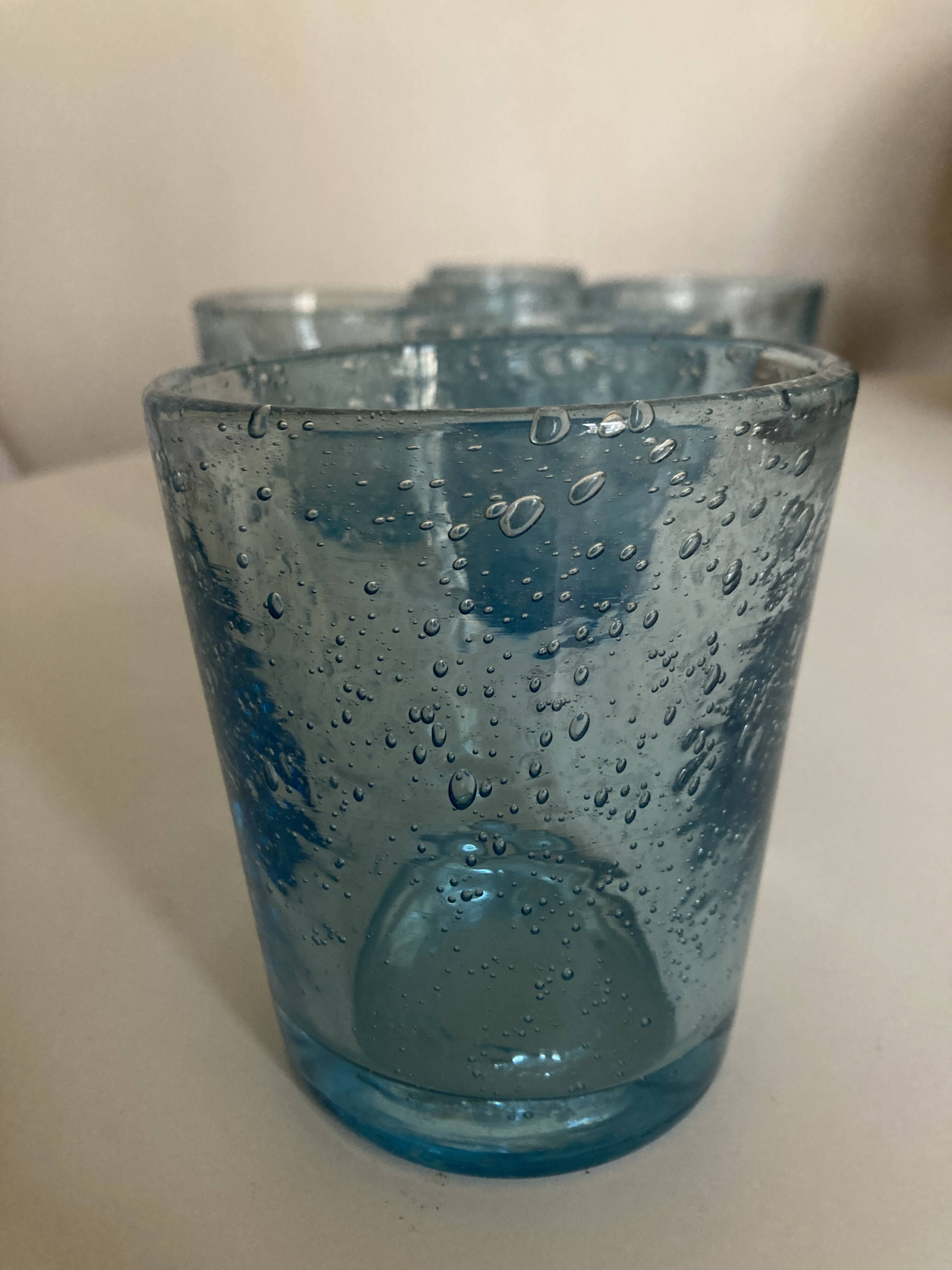 Set of 6 XXXL bubble glass cups from Biot