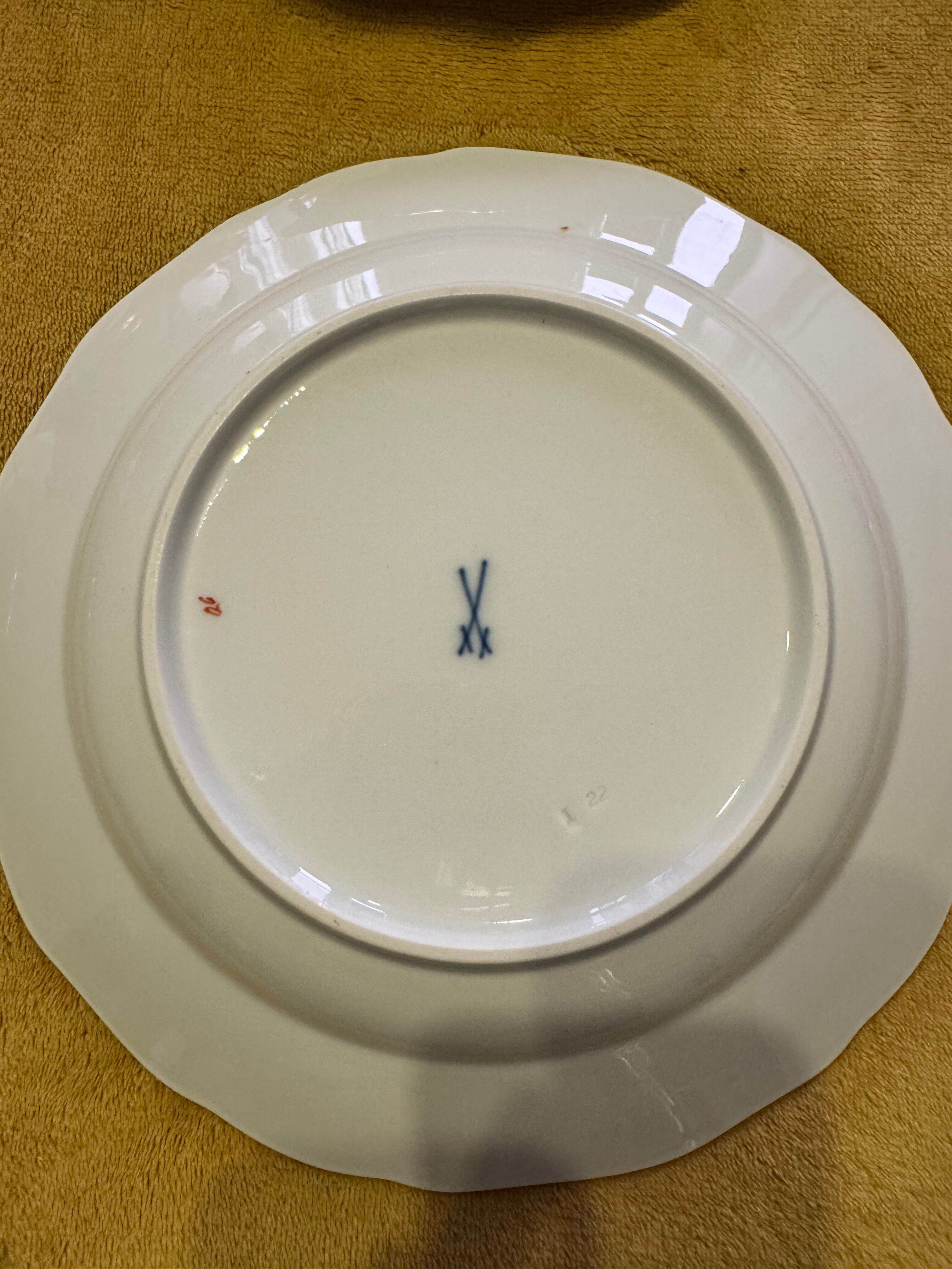 Lot de 6 assiettes Meissen
