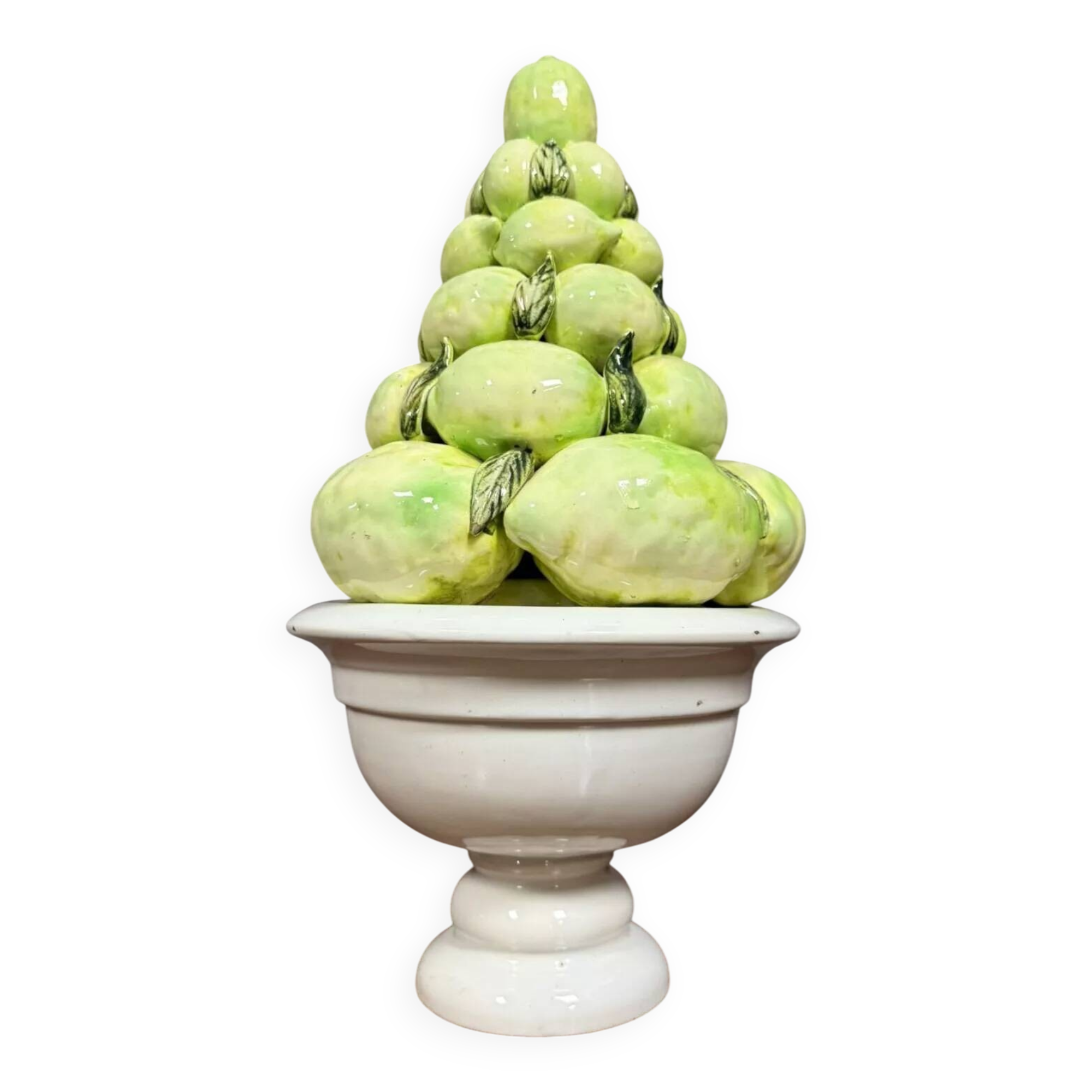 Ceramic centerpiece with lemon decorations, Art Deco period, circa 1940