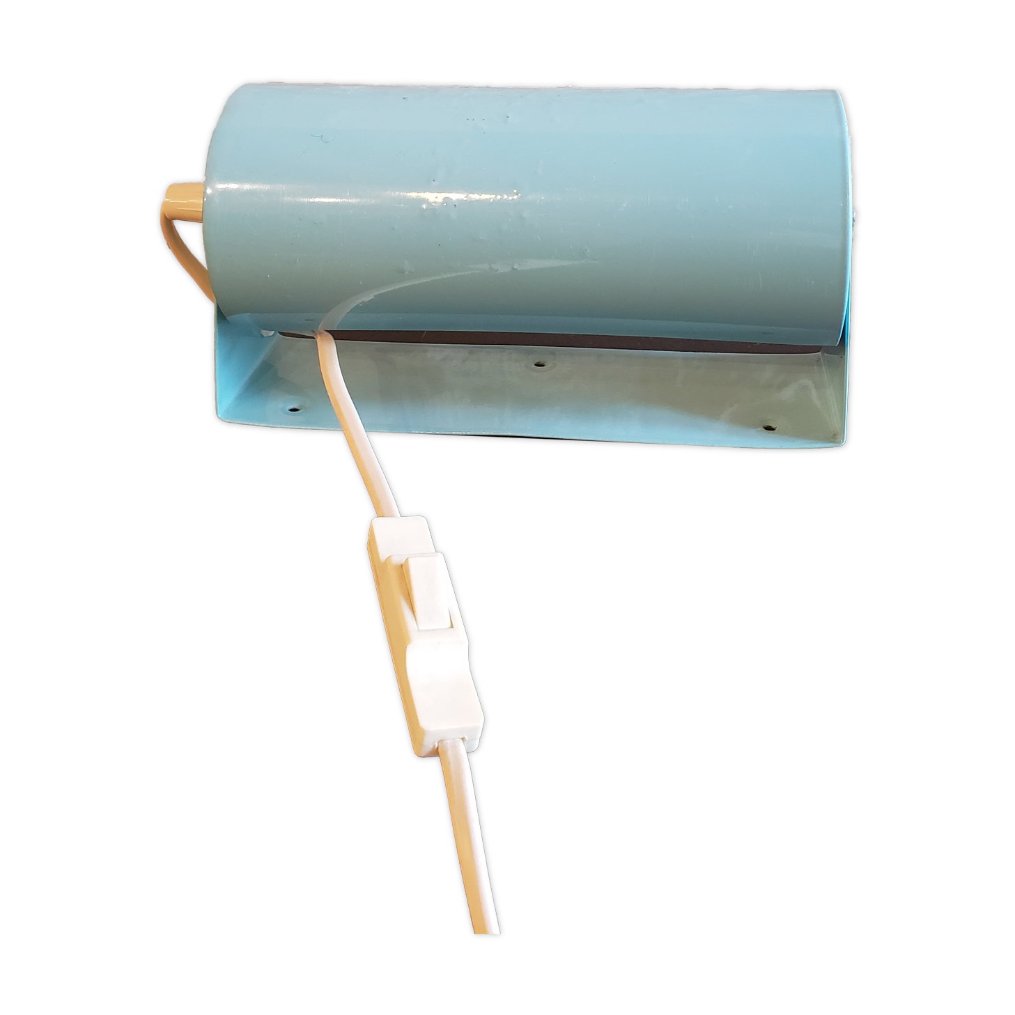 Vintage blue tilting wall lamp