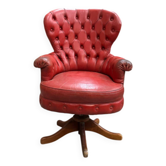 Fauteuil de bureau en cuir 60’S