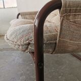 Tubular metal bench from the 80s