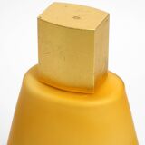 Large 1990s postmodern design floor or table lamp made of colored glass