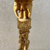 Pair of sculpted resin columns