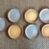 Set of 7 stoneware plates