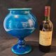 Large Footed Bowl in Cracked Turquoise Earthenware