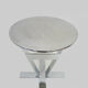 Prototype pedestal table, stool, sofa end, chrome metal and stainless steel German design