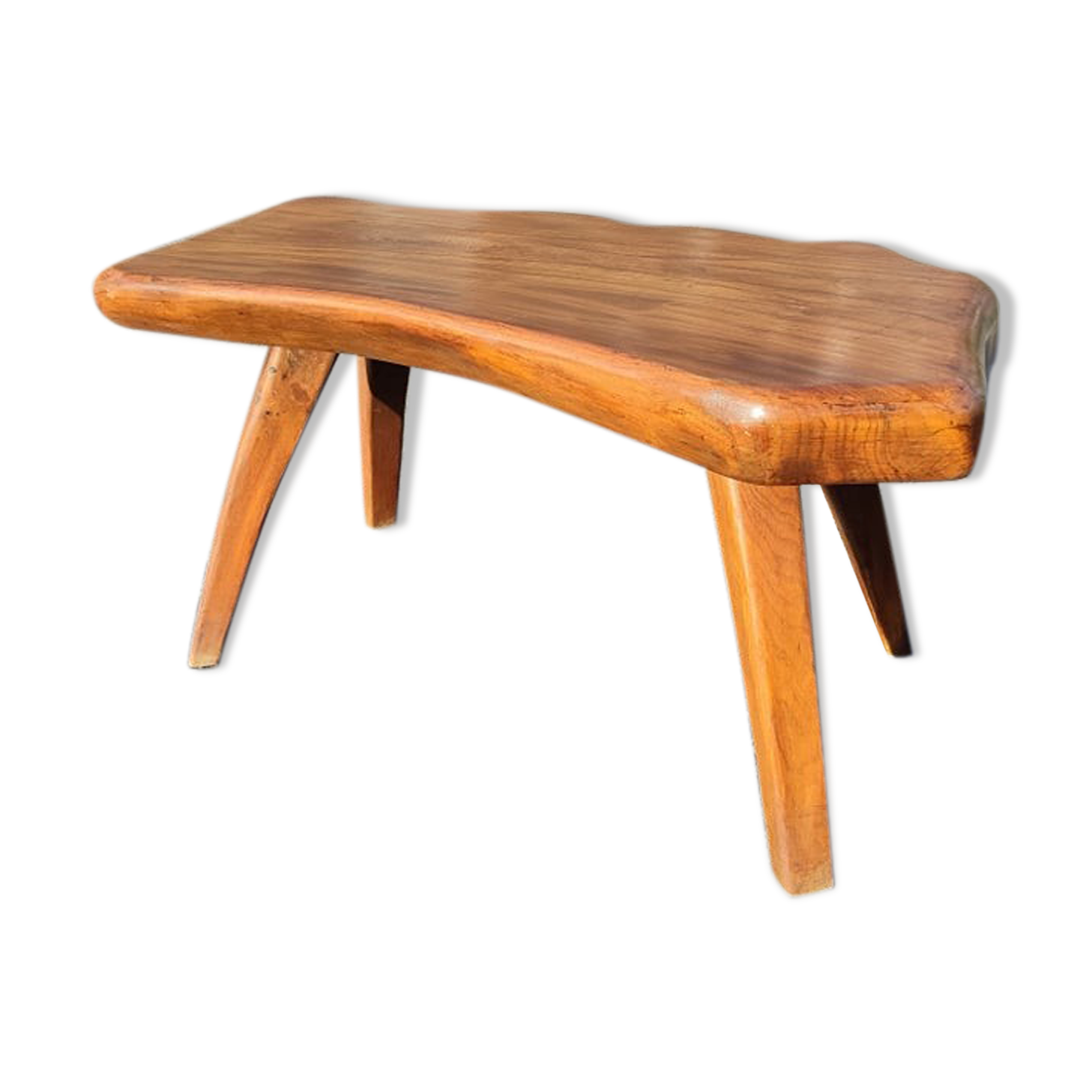 Brutalist solid wood table