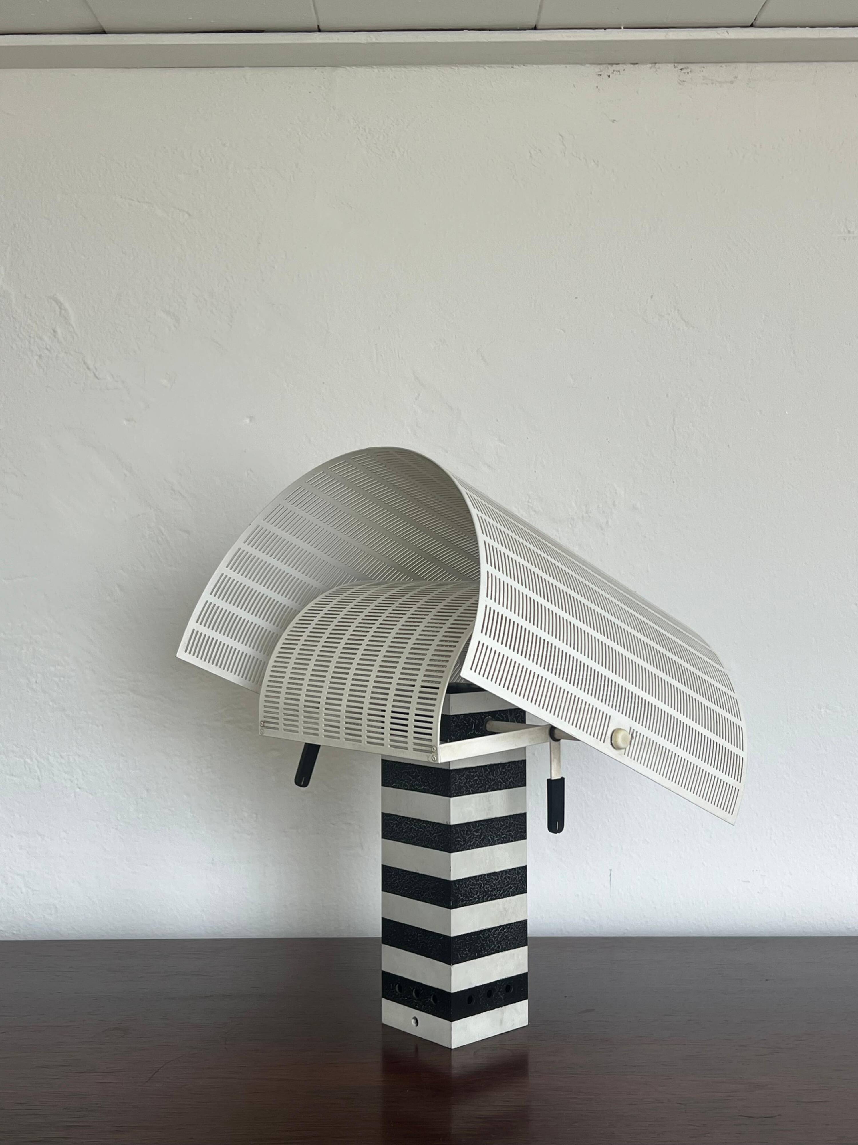 Postmodern Vintage Black White wall Lamp Shogun Mario Botta Artemide 1986 Italy