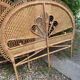 Peacock headboards in rattan and wicker 70s