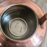 Old copper and porcelain teapot