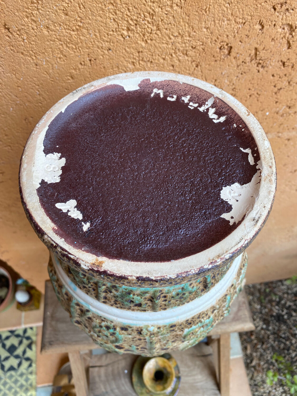 Old terracotta jar
