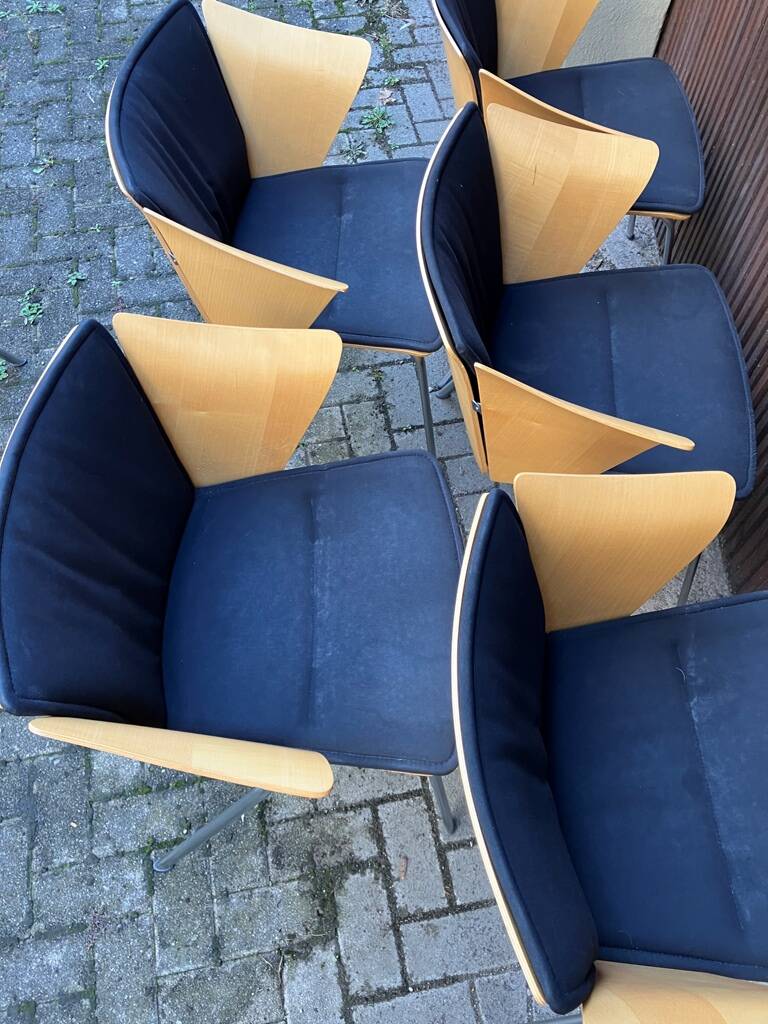 6 VM3 Vico Magistretti Chairs-Armchairs for Fritz Hansen