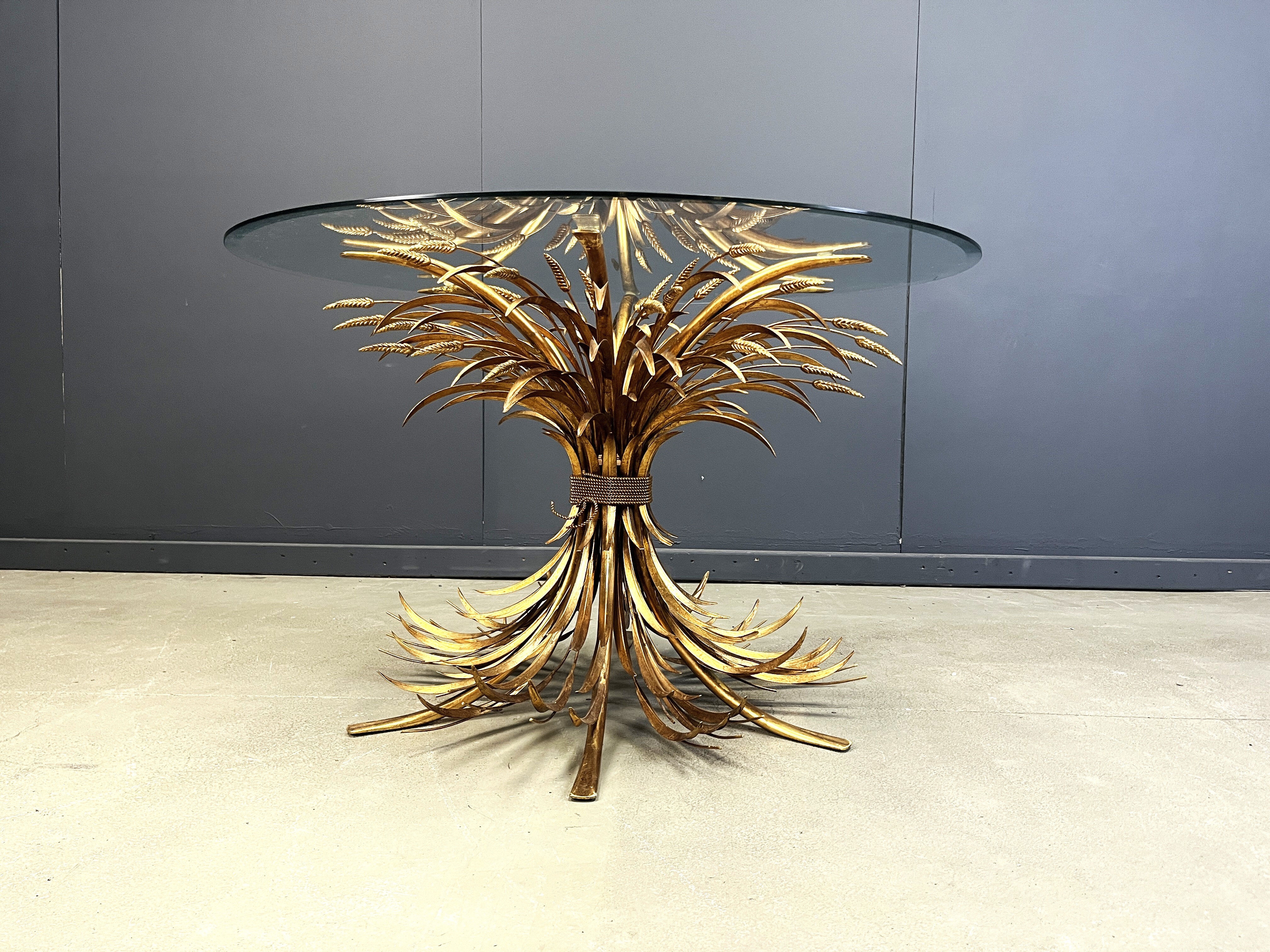 Gilt metal Coco Chanel dining table, 1960s