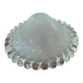 Moulded glass lampshade with beaded edge from the 1950s.