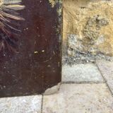 Old floral painting – bouquet of chrysanthemums – panel painting