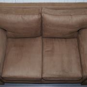 Ralph Lauren Jamaica velvet sofa pair with feather cushions.