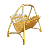 A vintage rattan and wicker magazine