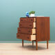 Teak chest of drawers, danish design, 1970s, made in denmark