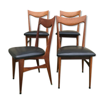 Lot of 4 scandinavian chairs
