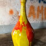 Vintage vase, glazed enameled terracotta vase, decorative vase, decoration