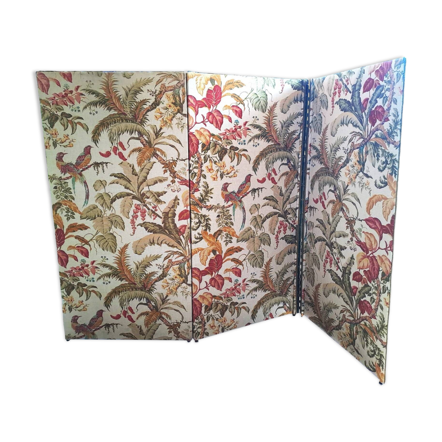 30'S French Tapestry Screen, XX-style classic printed canvas, 3 panels