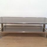 Chrome designer coffee table