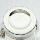 Seau à champagne en métal argenté, tête de lion