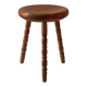 Vintage en bois tourné tabouret du milieu du siècle avec un siège épais.