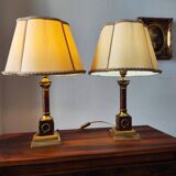 Pair of neo-classical Empire style lamps