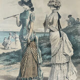 Framed antique print "Le moniteur de la Mode"