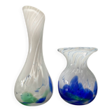 Pair of blown glass vases from the 1970s