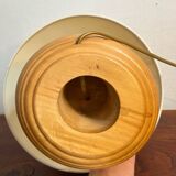 Oval solid wood floor lamp from the 80s