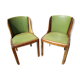 Pair old chairs wood