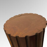 Fluted cylindrical column in mahogany and brass in the neoclassical style. 19th century.