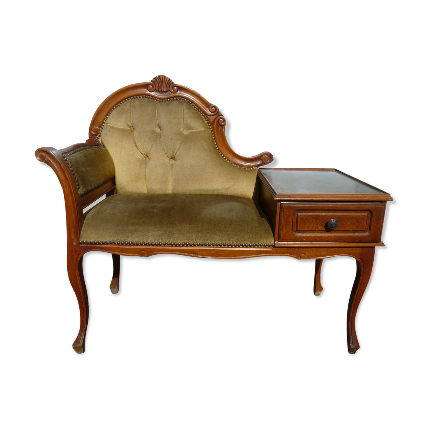 Old phone furniture with seating